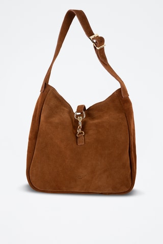 Sac bandoulière en nubuck Lexi - Camel