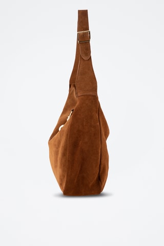 Sac bandoulière en nubuck Lexi - Camel