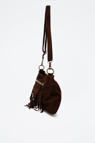 Sac bandoulière en nubuck Nox - Marron