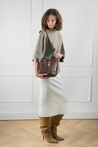 Sac bandoulière en cuir Lex - Marron