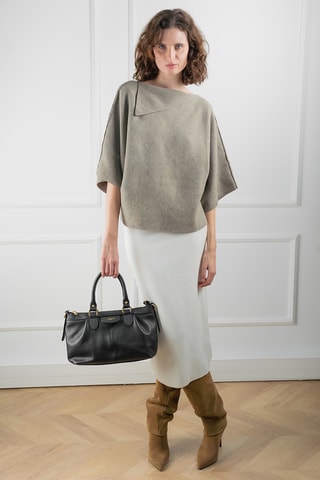 Sac bandoulière en cuir Jett - Noir