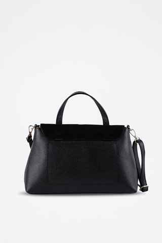 Sac bandoulière en cuir Row - Noir