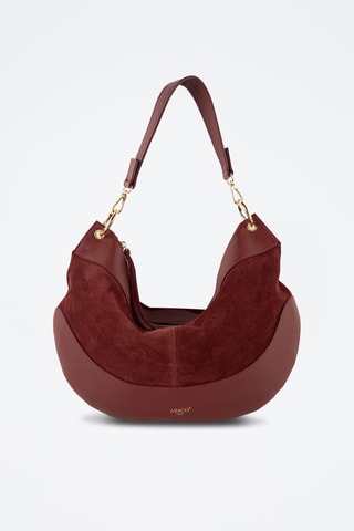 Sac bandoulière en nubuck Kael - Bordeaux