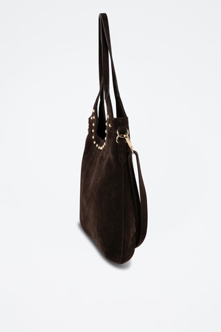 Sac porté épaule en nubuck Dane - Marron