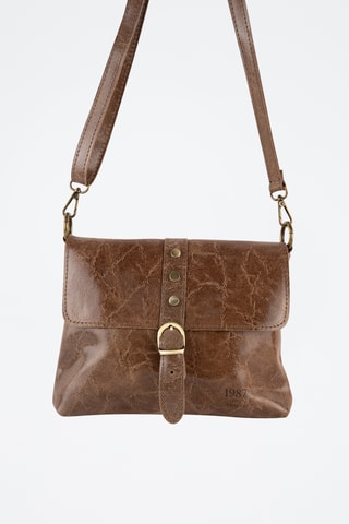 Sac bandoulière en cuir Otis - Taupe