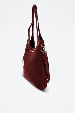 Sac porté épaule en nubuck Dane - Bordeaux