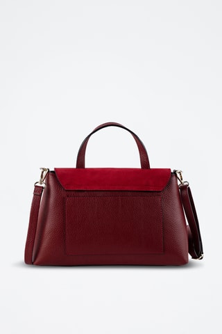 Sac bandoulière en cuir Row - Bordeaux