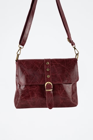 Sac bandoulière en cuir Otis - Bordeaux