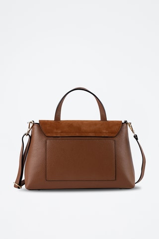 Sac bandoulière en cuir Row - Camel