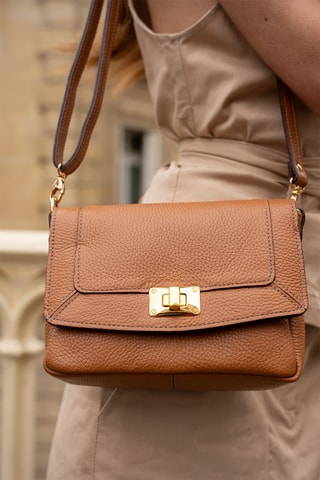Sac bandoulière en cuir Gaby - Camel