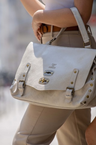 Sac à main en cuir Gavi - Beige