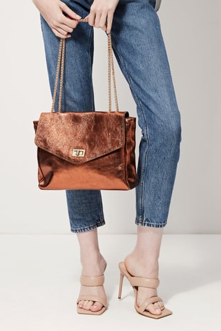 Sac bandoulière en cuir Maku - Orange