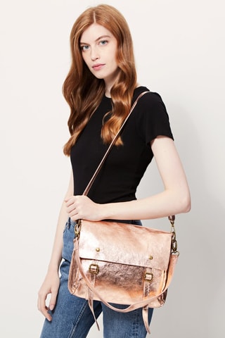 Sac bandoulière en cuir Nyle - Rose