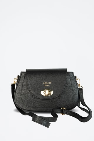 Sac bandoulière en cuir FAE  - Noir