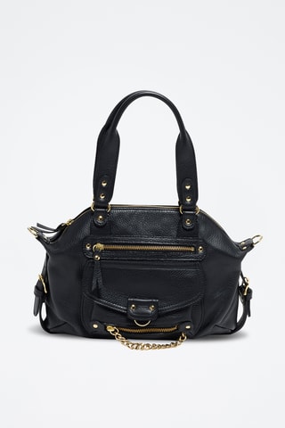 Sac à main en cuir Mini Odelia - Noir