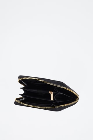 Compagnon en cuir Mini Waly - Noir