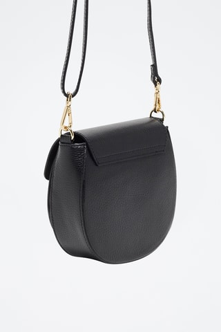 Sac bandoulière en cuir Polly - Noir