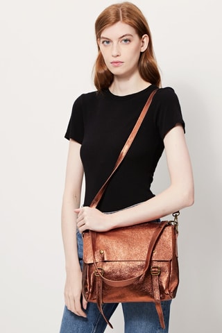 Sac bandoulière en cuir Nyle - Orange