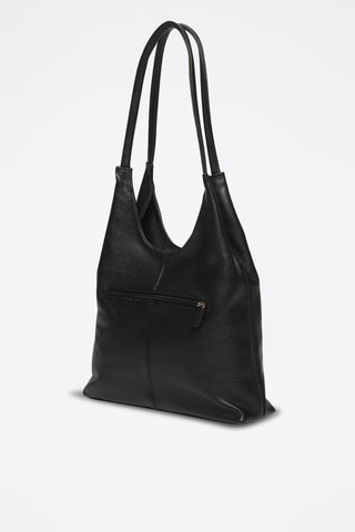 Sac porté épaule en cuir Fred - Noir