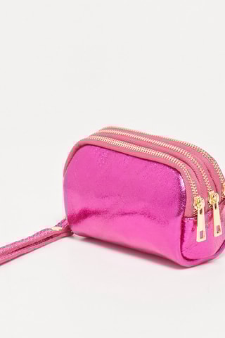Porte-monnaie en cuir Dore - Fuchsia