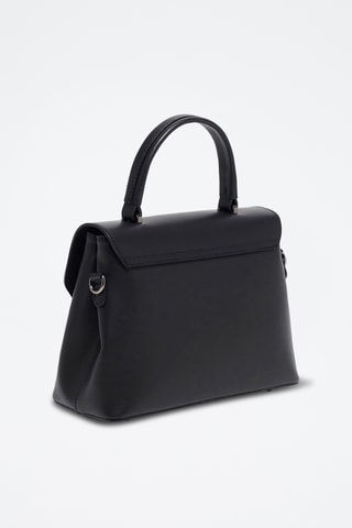 Sac à main en cuir de vachette Laurie - Noir