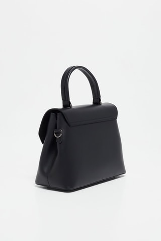 Sac à main en cuir de vachette Laurie - Noir