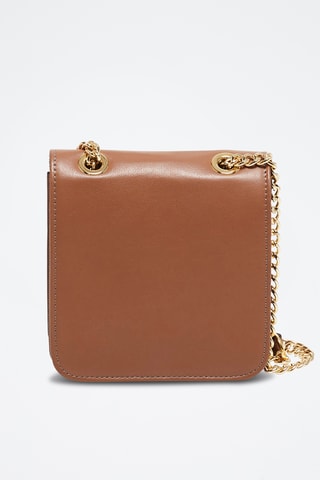 Sac bandoulière en cuir Box - Camel