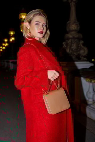 Sac bandoulière en cuir Box - Camel