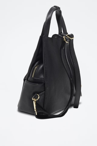 Sac à dos en cuir Nala - Noir