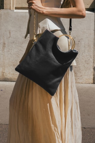 Sac à main en cuir Jany - Marron