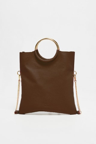 Sac à main en cuir Jany - Marron