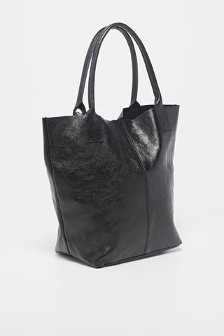 Sac porté épaule en cuir Yana - Noir