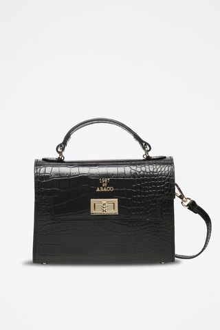 Sac bandoulière en cuir Sandy - Noir