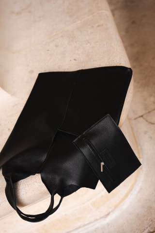 Sac à main en cuir Derbie - Noir