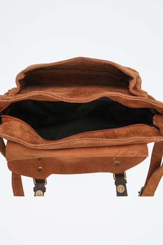 Sac bandoulière en nubuck Katya - Camel