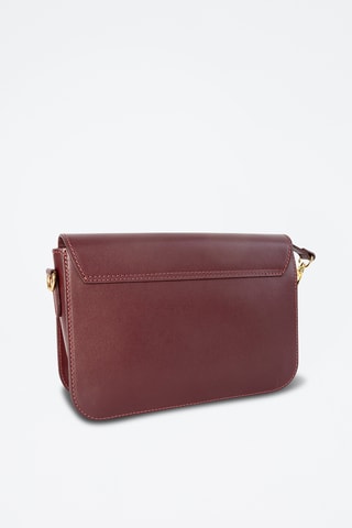 Sac bandoulière en cuir Ambre  - Bordeaux