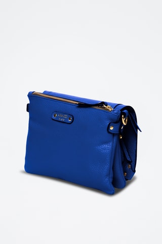 Sac bandoulière en cuir Bayne - Bleu