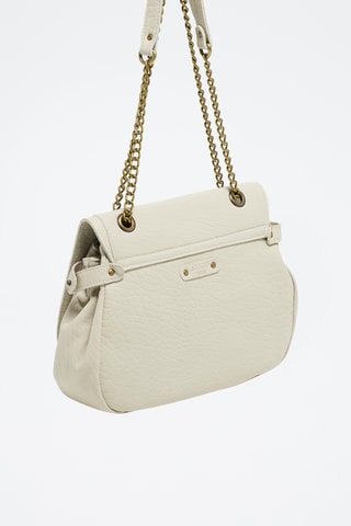 Sac bandoulière en cuir d'agneau Joyce - Blanc