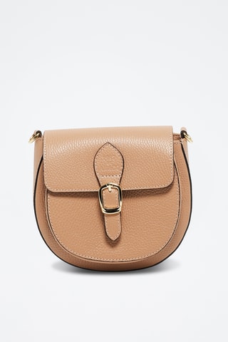 Sac bandoulière en cuir Polly - Nude