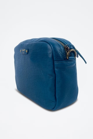 Sac bandoulière en cuir Maelys - Bleu