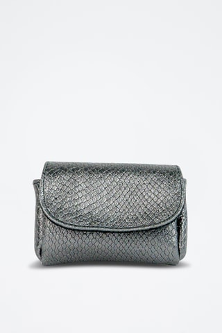 Porte-monnaie en cuir d'agneau Friend - Argenté