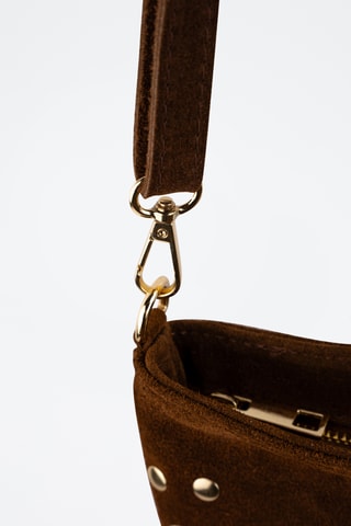 Sac bandoulière en cuir Velvet  - Marron