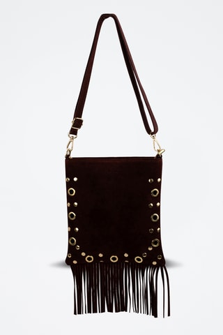 	Sac bandoulière en cuir Velvet  - Bordeaux