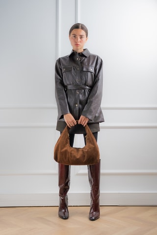 Sac à main en cuir Raze  - Marron