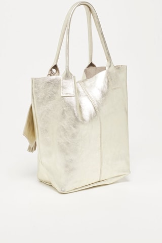 Sac porté épaule en cuir Yana - Doré