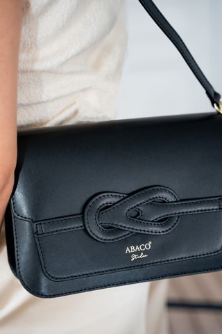 Sac bandoulière en cuir Ambre - Noir