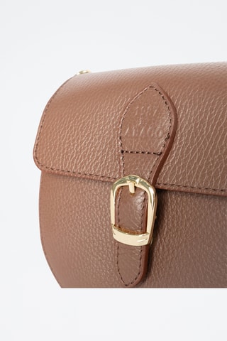 Sac bandoulière en cuir Polly  - Marron