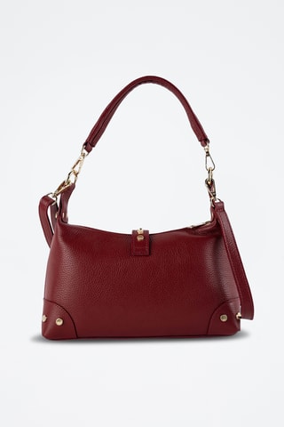 Sac bandoulière en cuir Jim - Bordeaux