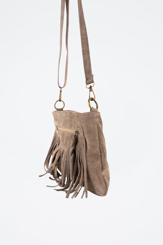 Sac bandoulière en nubuck Nox - Taupe