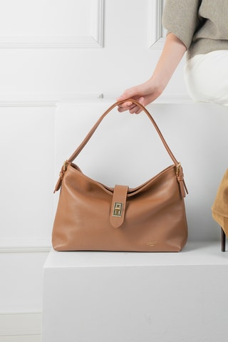 Sac bandoulière en cuir Ellad - Camel